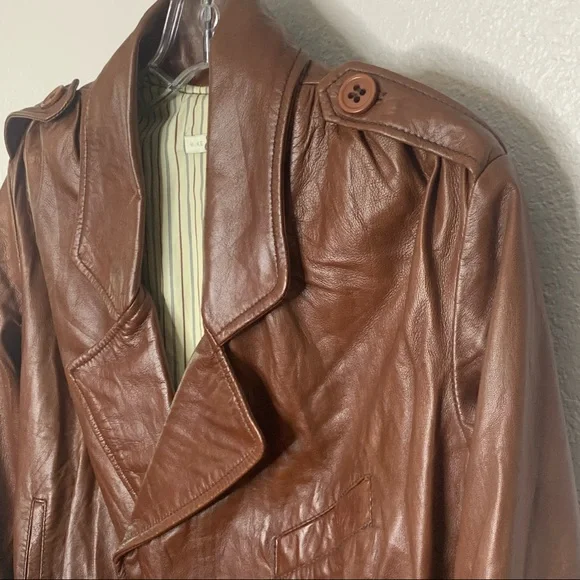 Mike & Chris Chocolate Leather Jacket - Picture 4 of 13